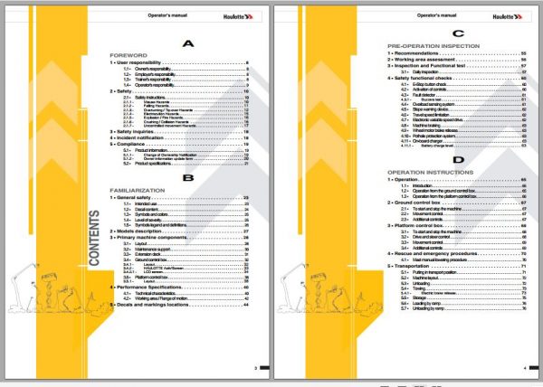 Haulotte Scissor Lift STAR8S STAR20 e01.19 e10.20 Operators Manual 4