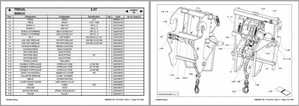 Haulotte Telescopic Handlers HTL3210 E04.21 Spare Parts Manual 4000352170 3