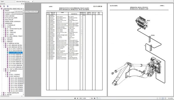 Hidromek Backhoe Loader HMK 102B MAESTRO ITL PRKS TIER 2 Spare Parts Catalog Turkish EN PDF 2