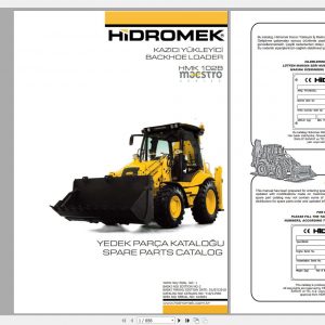 Hidromek Backhoe Loader HMK 102B MAESTRO JD Spare Parts Catalog Turkish EN PDF 1