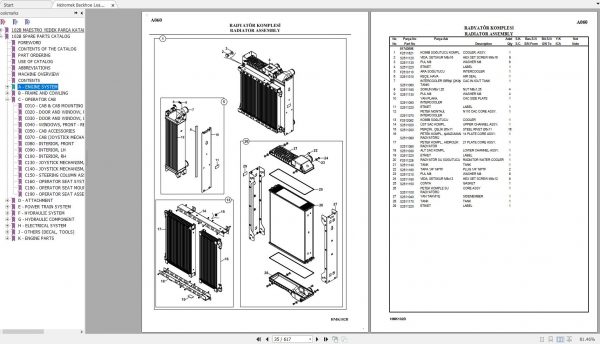 Hidromek Backhoe Loader HMK 102B SUPRA PREMIUM Spare Parts Catalog Turkish EN PDF 2