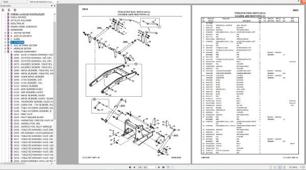 Hidromek Backhoe Loader HMK 102B SUPRA Spare Parts Catalog Turkish EN PDF 2