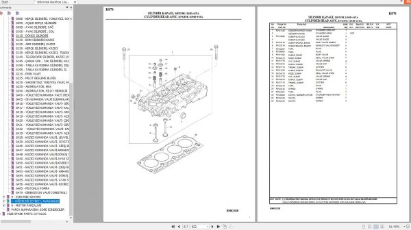 Hidromek Backhoe Loader HMK 102B SUPRA Spare Parts Catalog Turkish EN PDF 3