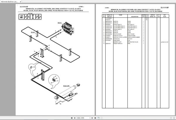 Hidromek Backhoe Loader HMK 102S MAESTRO ITL PRKS TIER2 Spare Parts Catalog 3