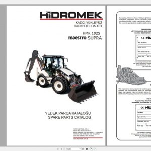 Hidromek Backhoe Loader HMK 102S SUPRA PREMIUM Spare Parts Catalog 1