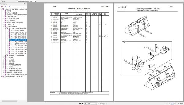 Hidromek Backhoe Loader HMK102S MAESTRO ITL Spare Parts Catalog 2