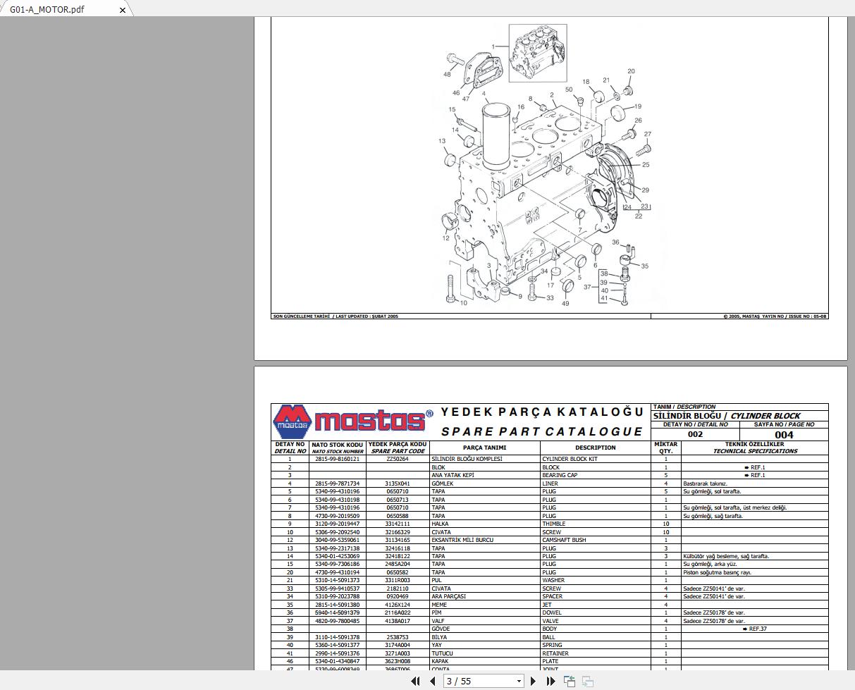 Hidromek Backhoe Loader MST 2005 MSB Spare Parts Catalog Turkish EN PDF 1