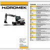 Hidromek Crawler Excavator HMK 140W 3 MITSUBISHI 8120001 Spare Parts Catalog Turkish EN PDF 1