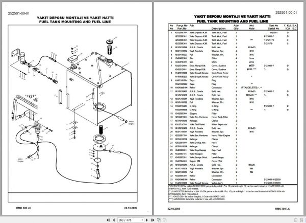Hidromek Crawler Excavator HMK 300LC LR MITSUBISHI 5125001 Spare Parts Catalog Turkish EN PDF 2