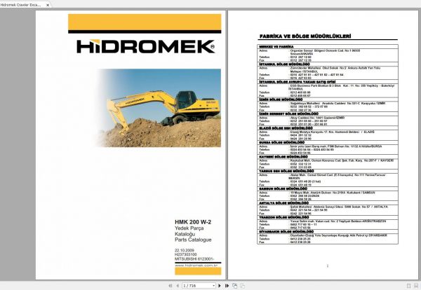 Hidromek HMK 200 W 2 Spare Part Catalogue ENTur 1 1