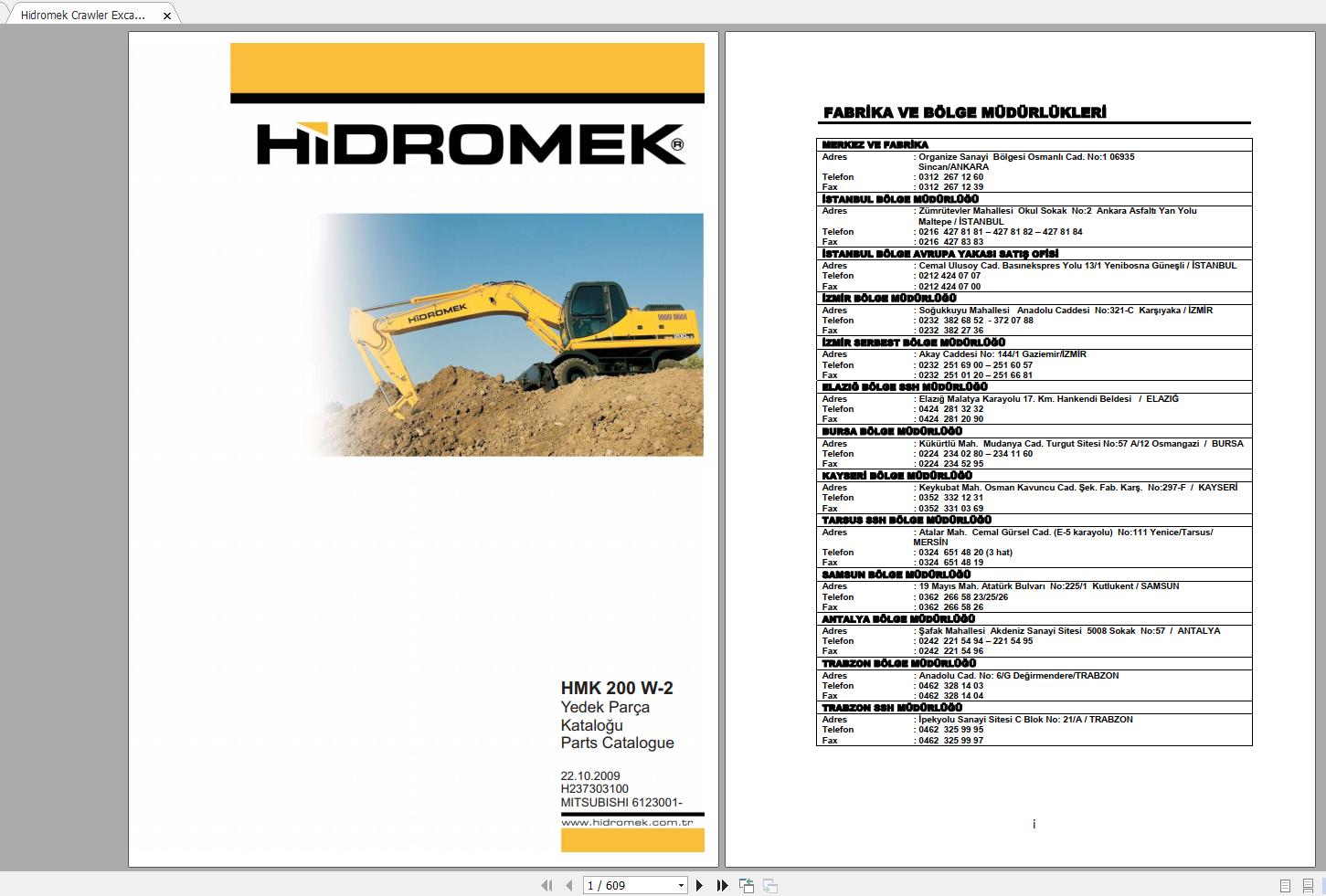 Hidromek HMK 200 W 2 Spare Part Catalogue ENTur 1