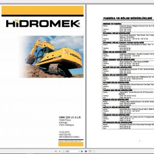 Hidromek HMK 220LC 2 LR Spare Part Catalogue ENTur 1