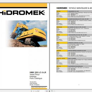 Hidromek HMK 220LC 3 LR Spare Part Catalogue ENTur 1