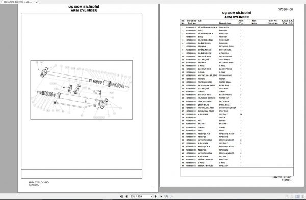 Hidromek HMK 370LC 3 HD Spare Part Catalogue ENTur 3