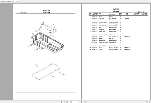 Hidromek HMK200W 2 2005 2009 Spare Part Catalogue ENTur 5123001 2