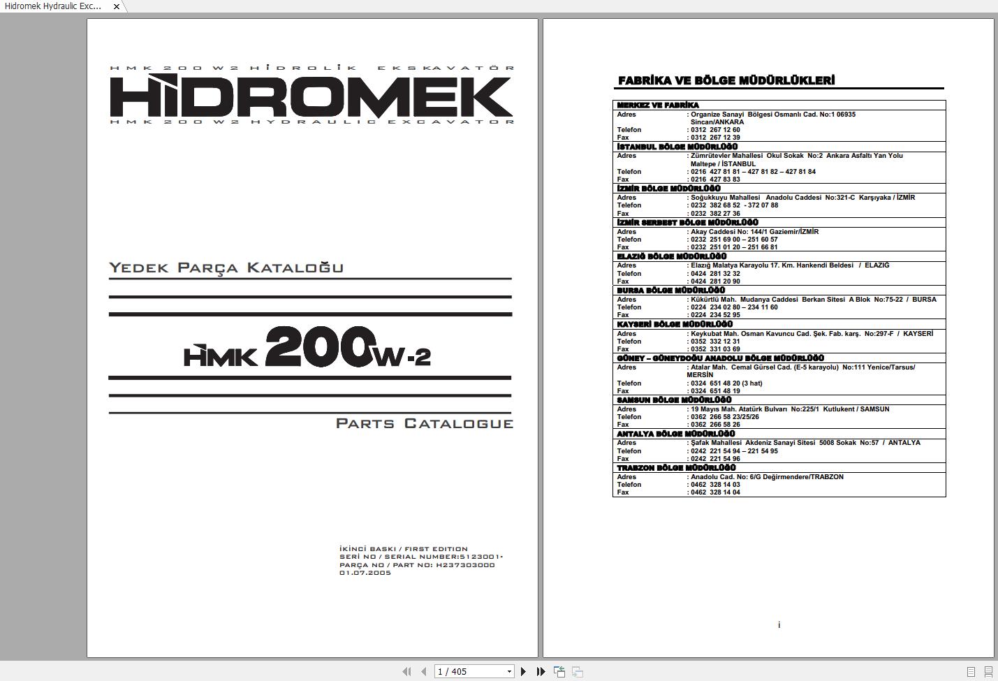 Hidromek HMK200W 2 Spare Part Catalogue ENTur 5123001 1