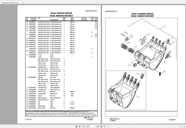 Hidromek HMK220 LC 2 LR Spare Part Catalogue ENTur 3
