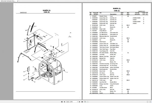 Hidromek HMK220 LC Spare Part Catalogue ENTur 2134001 3
