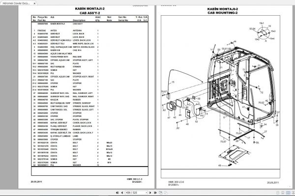 Hidromek HMK300 LC 3 LR Spare Part Catalogue ENTur 9125501 3