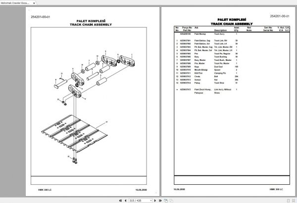 Hidromek HMK300LC Spare Part Catalogue ENTur 5125001 3 1