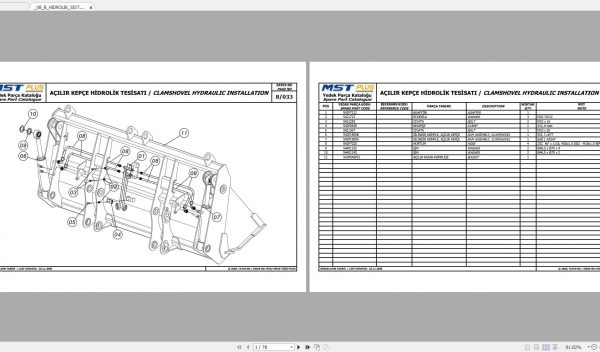 Hidromek M542 M544 Plus Spare Part Catalogue ENTur 3