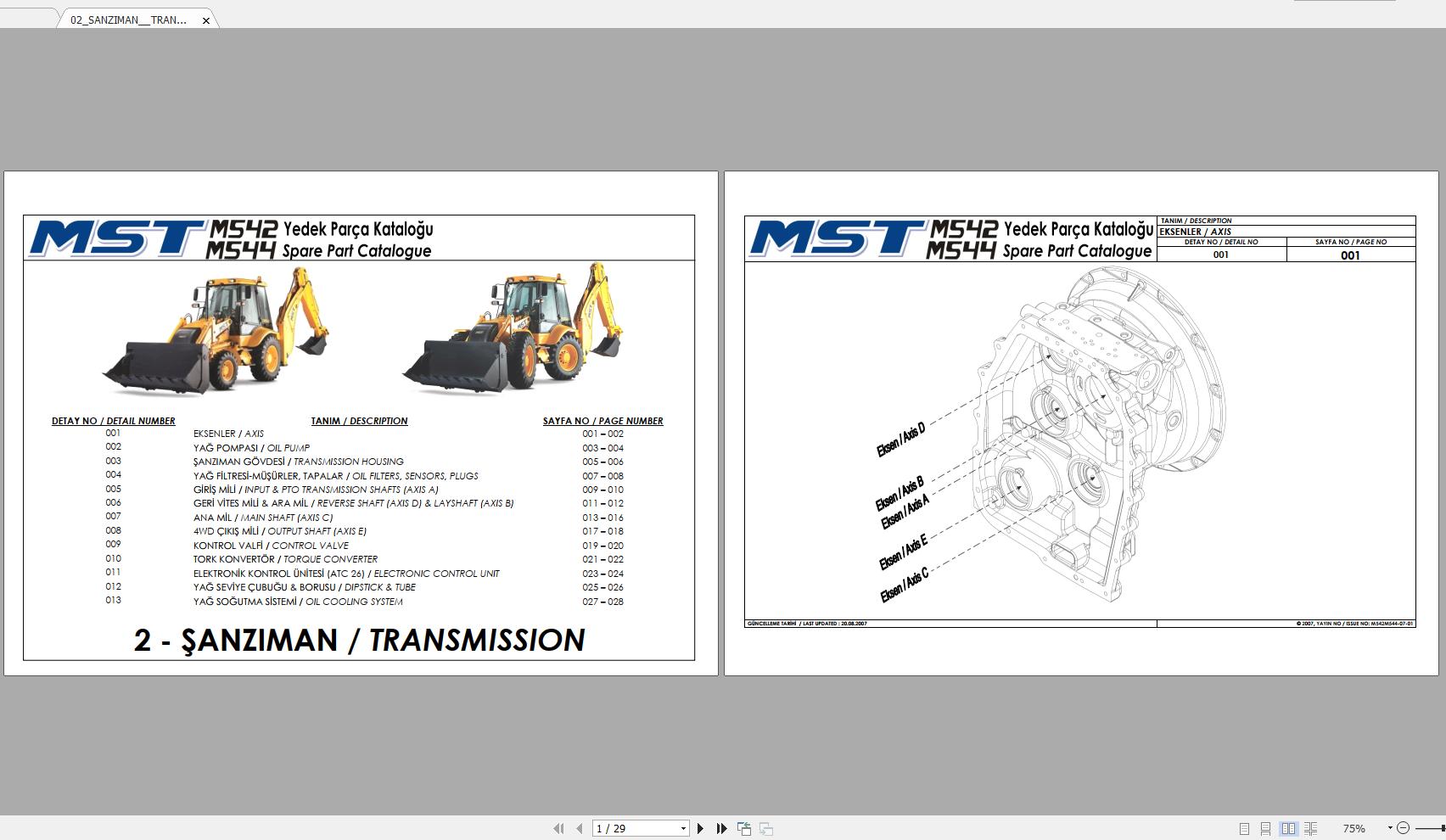 Hidromek MSTM542 M544 Spare Part Catalogue ENTur 1