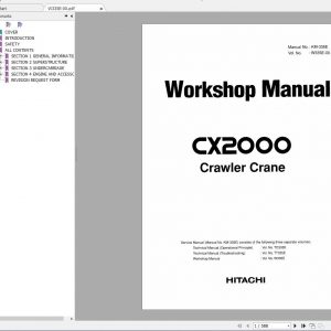 Hitachi Crawler Crane 276 GB Full All Model Shop Manual DVD 7