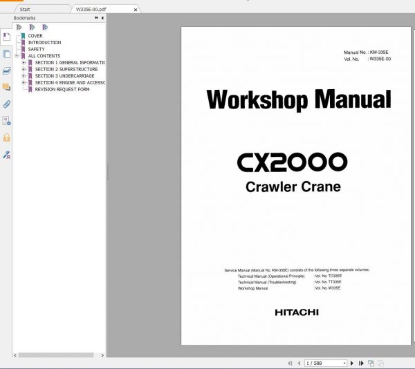 Hitachi Crawler Crane 3.05GB Full All Model Shop Manual DVD 6