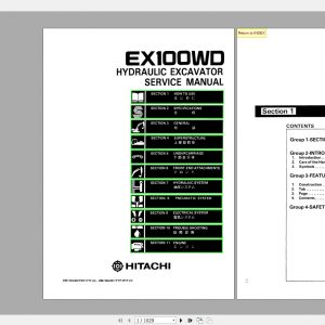 Hitachi Hydraulic Excavator EX100WD 2 EX100WD 3 Service Manuals EN PDF 1