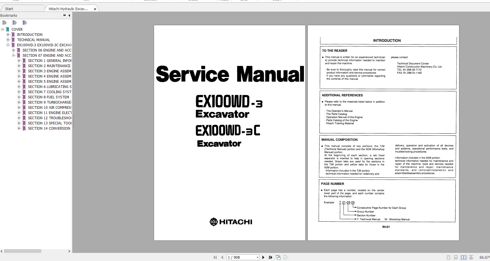 Hitachi Hydraulic Excavator EX100WD 2 EX100WD 3 Service Manuals EN PDF 4