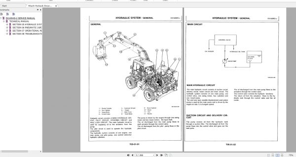 Hitachi Hydraulic Excavator EX100WD 2 KM 202E 01 Part 2 Tecnical Manuals EN PDF 2