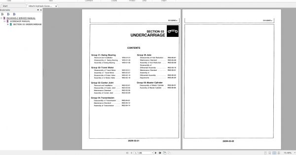 Hitachi Hydraulic Excavator EX100WD 2 KM 202E 01 Workshop Manuals EN PDF 2