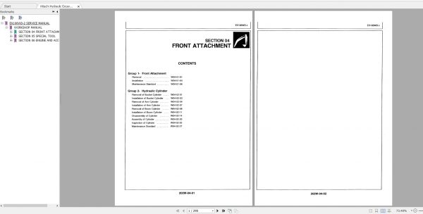 Hitachi Hydraulic Excavator EX100WD 2 KM 202E 01 Workshop Manuals EN PDF 3