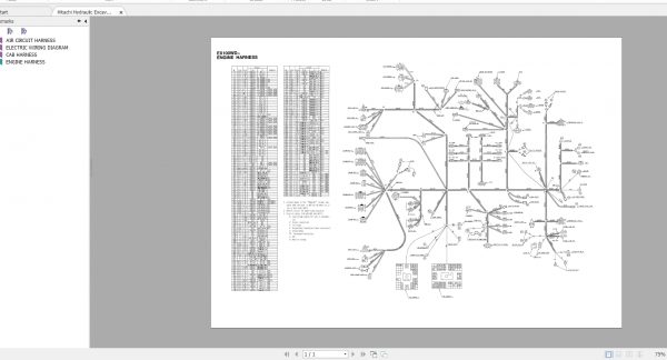 Hitachi Hydraulic Excavator EX100WD 3 Wiring Diagrams EN PDF 1