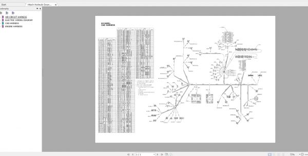 Hitachi Hydraulic Excavator EX100WD 3 Wiring Diagrams EN PDF 2