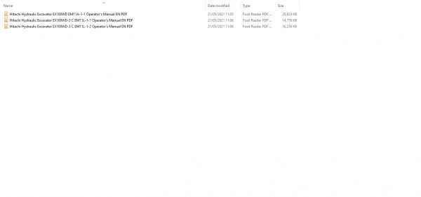 Hitachi Hydraulic Excavator EX100WD 3C Operators Manuals PDF 1