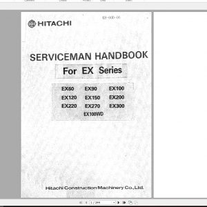 Hitachi Hydraulic Excavator EX100WD EX60 EX300 KH 00D 00 Serviceman Handbook EN PDF 1