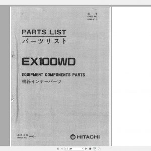 Hitachi Hydraulic Excavator EX100WD Spare Parts Catalog JP PDF 2