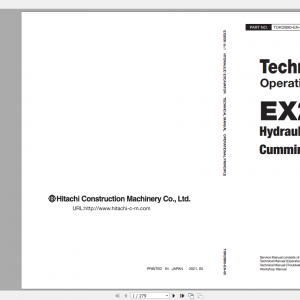 Hitachi Hydraulic Excavator Mining EX2000 7 EX2000 7B Cummins Engines Technical Manual 1