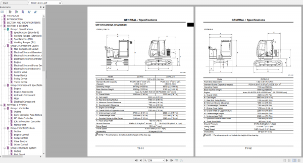 Hitachi Hydraulic Excavator ZX70 3 ZX85US 3 Shop Manuals 5