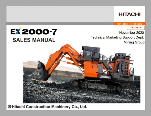 Hitachi Mining Excavator EX2000 7 Sales Manual PDF Parts Catalog Cummins Tier 4 Final Engine 02 3