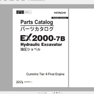 Hitachi Mining Excavator EX2000 7 Sales Manual PDF Parts Catalog Cummins Tier 4 Final Engine 02 5