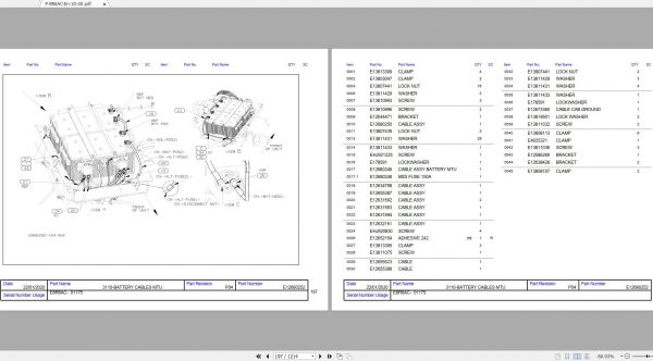 Hitachi Rigid Dump Truck EH1700 3MTU E8R6AC Parts Catalog 2014 2020 5