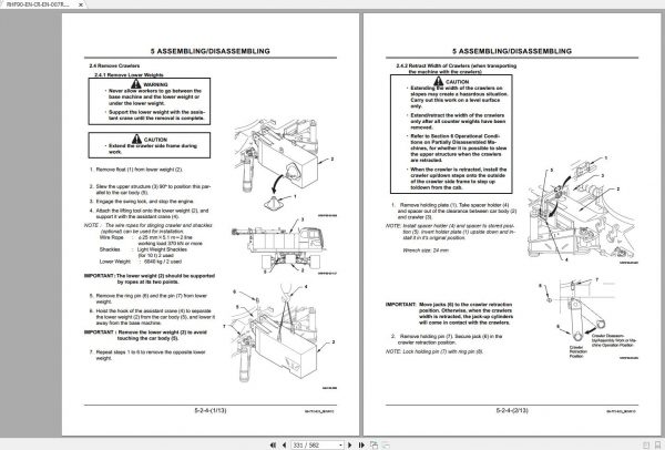 Hitachi Sumitomo Crane SCX1000A 3C3 Operators Manual SC10A 8097 and up 3