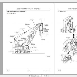 Hitachi Sumitomo Crane SCX1000A 3C5 Operators Manual SC10A 9026 and up 1 3