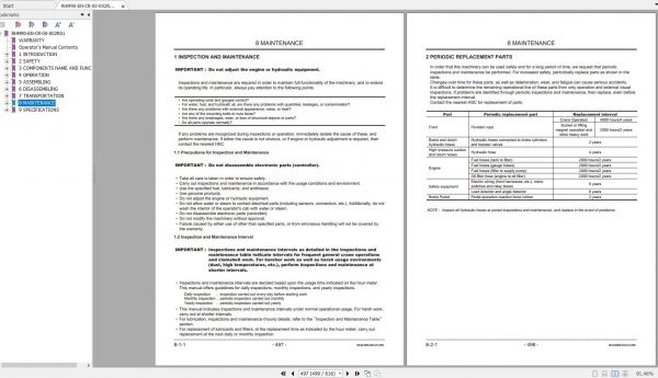 Hitachi Sumitomo Crane SCX800A 3 Operators Manual SC08A 8033 and up 4