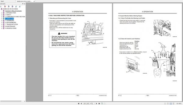 Hitachi Sumitomo Crane SCX800E Operators Manual CX080 7024 and up 3