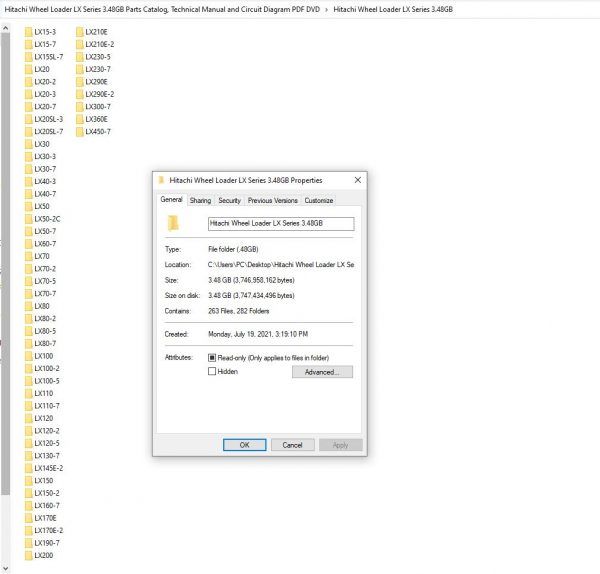 Hitachi Wheel Loader LX Series 3.48GB Parts Catalog Technical Manual and Circuit Diagram PDF DVD 1