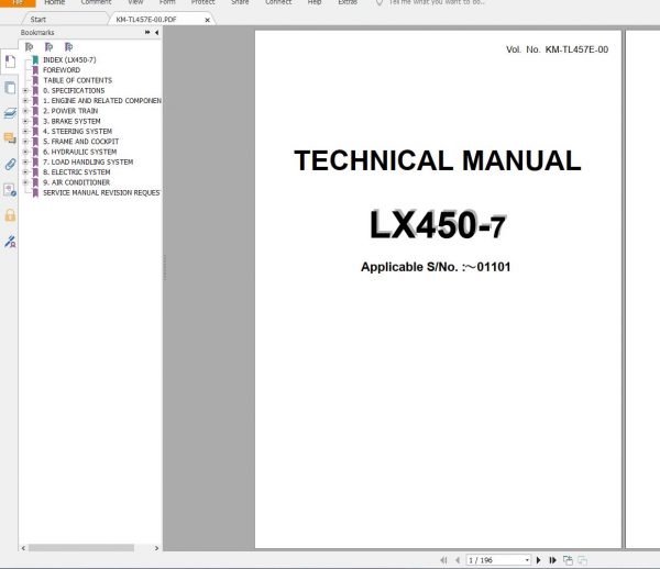 Hitachi Wheel Loader LX Series 3.48GB Parts Catalog Technical Manual and Circuit Diagram PDF DVD 5