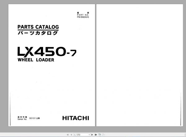 Hitachi Wheel Loader LX Series 3.48GB Parts Catalog Technical Manual and Circuit Diagram PDF DVD 6